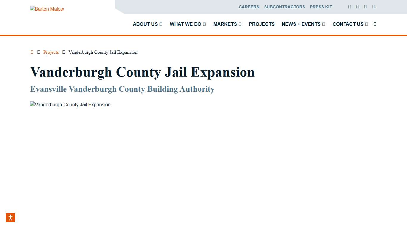 Vanderburgh County Jail Expansion - Barton Malow