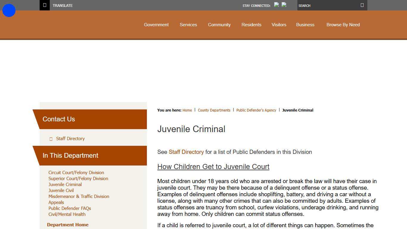 Juvenile Criminal / Vanderburgh County